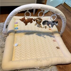 Cream Baby Play Gym with Animal Toys